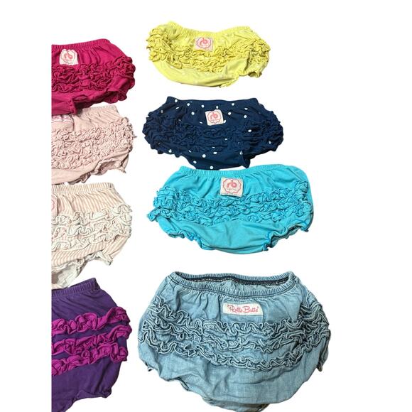 Ruffle Butts Bloomers Lot Size 2/3T Girls Boutique Ruffle Diaper Cover Set of 8 - Picture 6 of 11